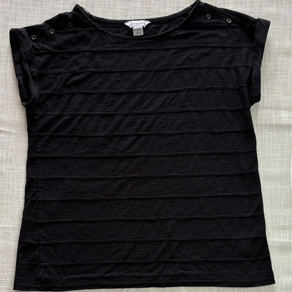 Liz Claiborne Black Short Sleeve Top